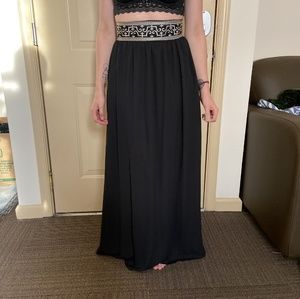 Black maxi skirt
